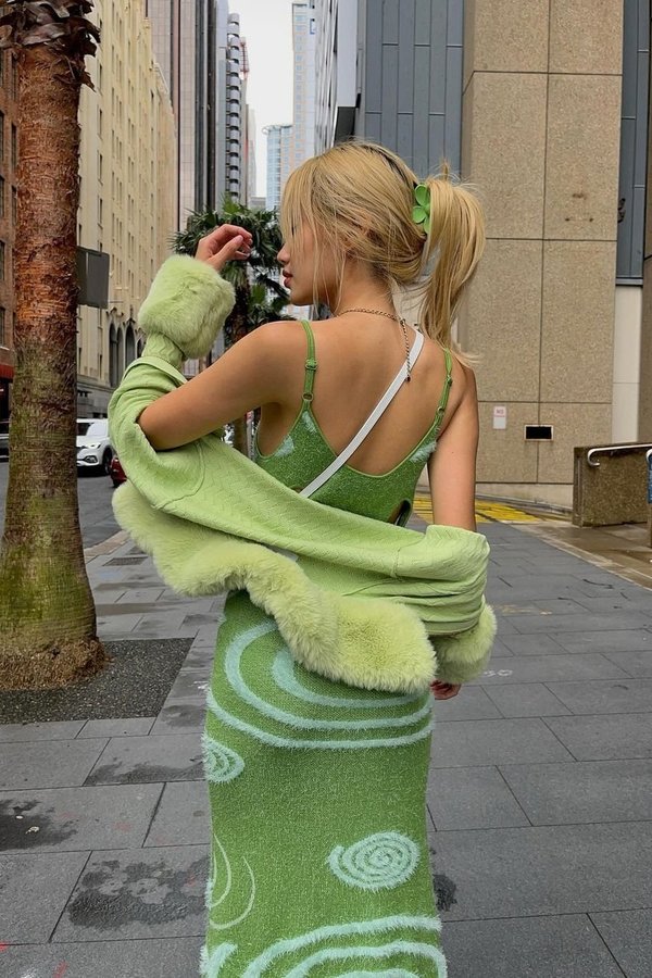 green emerald velvet dress House of Sunny | Buy The Galaxy Hockney Dress - grass green online