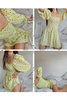 For Love & Lemons Chrysanthemum Mini Dress - Lemonade - Thumbnail 2