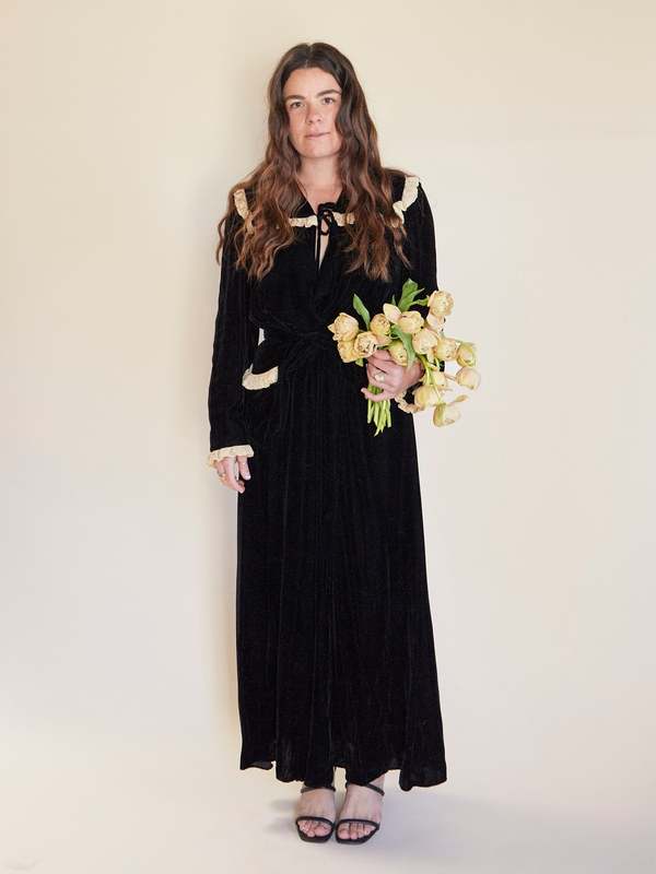 black 1930s dress Vintage 1980s does 1930s Black Tulle Gown – ALEXANDRA-KING