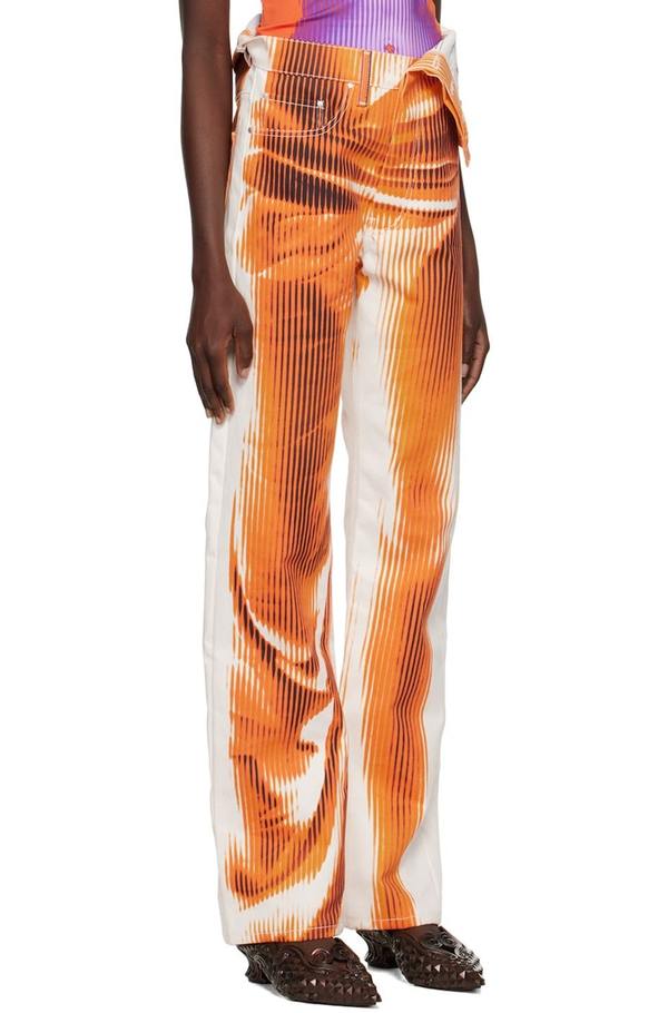 Y/Project Jean Paul Gaultier Edition Jeans - White/Orange | Garmentory