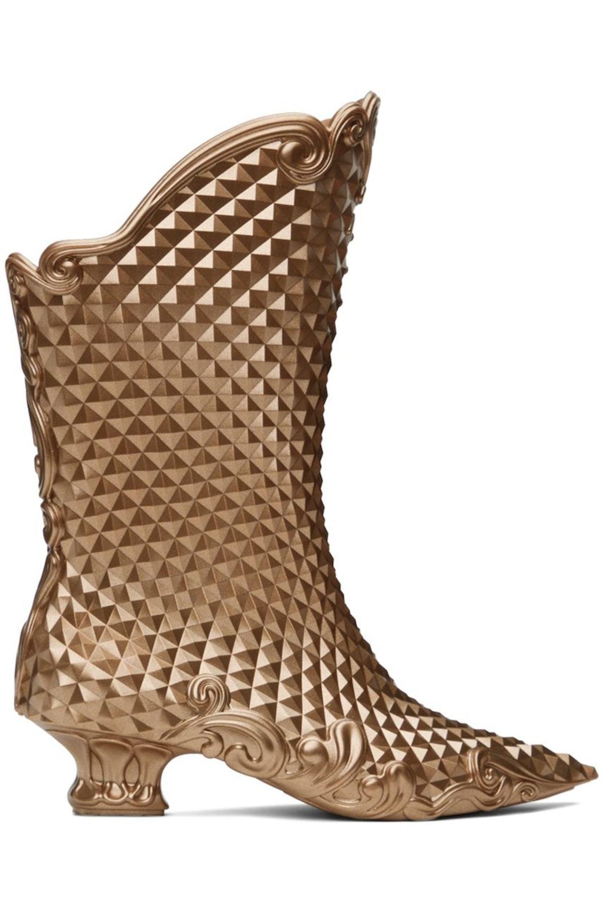 Y/Project Gold Melissa Edition Court Boots - gold | Garmentory