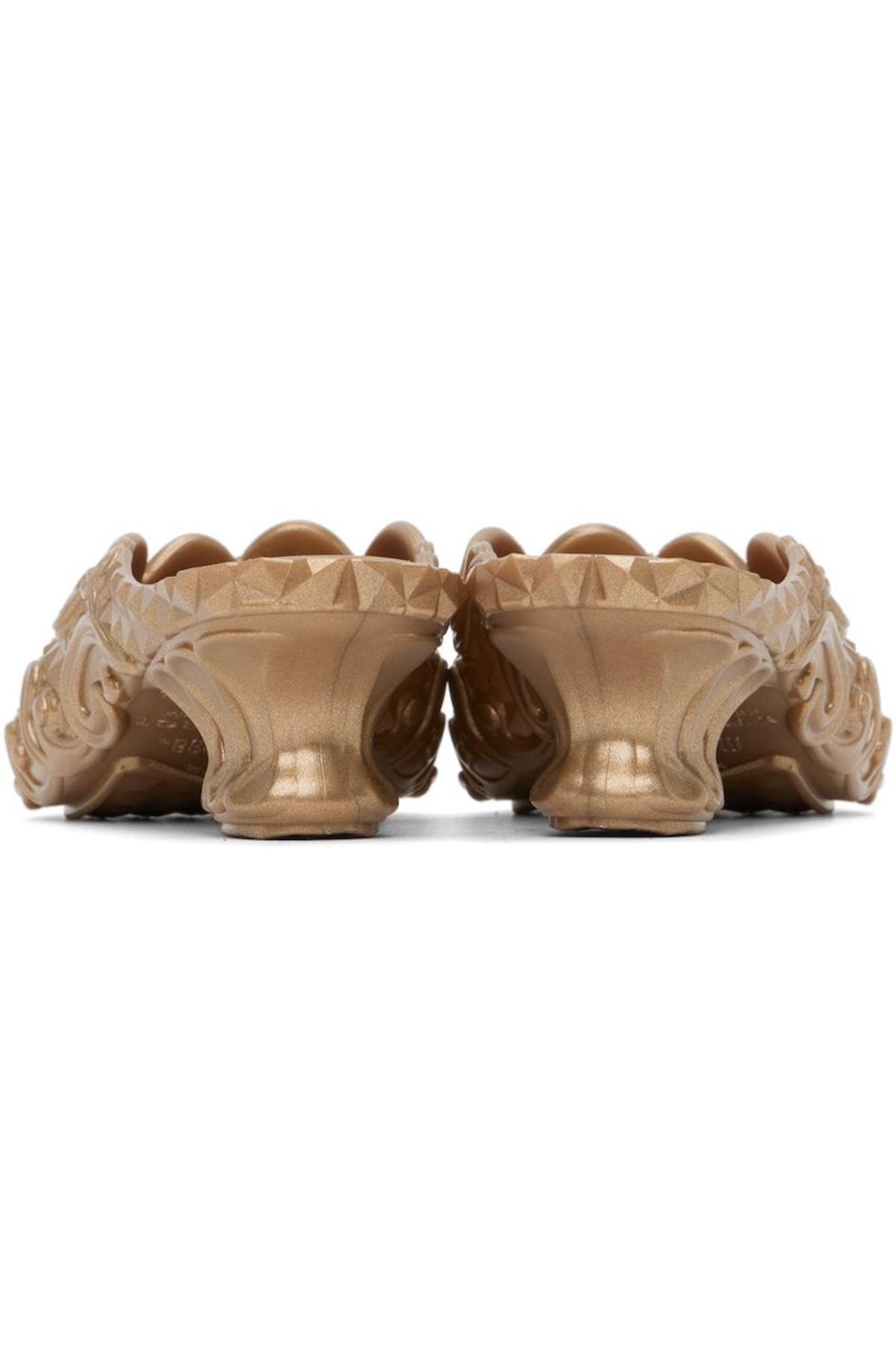 Y/Project Gold Melissa Edition Point Mules - Gold | Garmentory