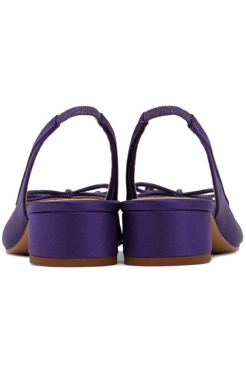 Maison Margiela Tabi Slingback Heels - Purple | Garmentory