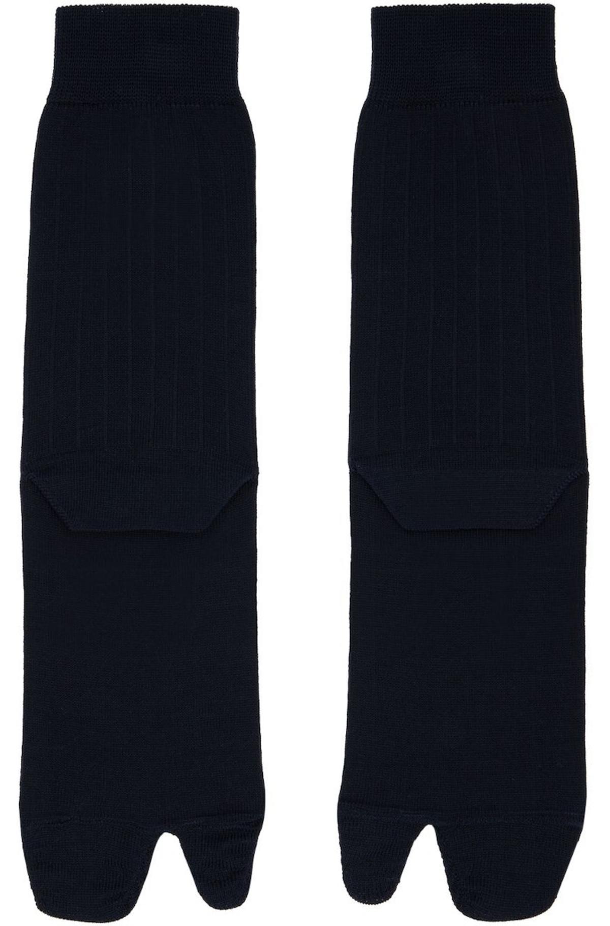 MAISON MARGIELA | TABI-TOE SOCKS BLACK 足袋ソックス 黒 Buy Maison Margiela Black Tabi Socks in Cotton-blend For Men