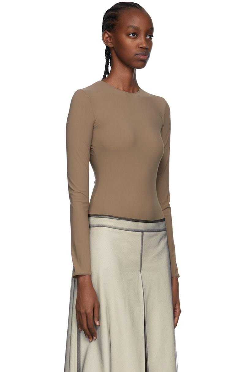 Maison Margiela Nylon Bodysuit - Taupe | Garmentory