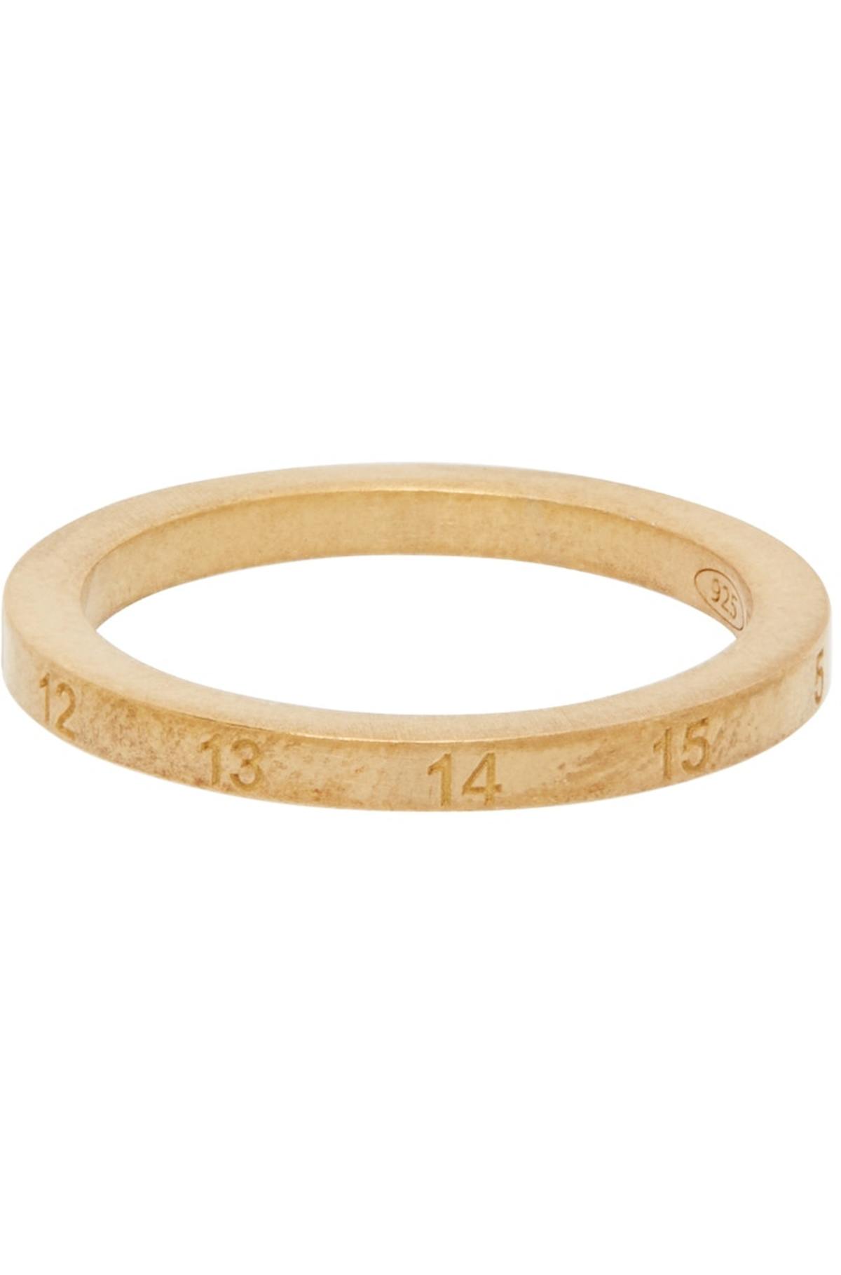 Number Ring String Maison Margiela Slim Numbers Ring - Gold | Garmentory