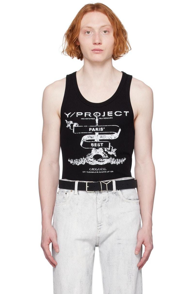 Y/PROJECT Paris Best タンクトップ Y/PROJECT Paris Best タンクトップ ブラック（黒）系 Y PROJECT(ワイ