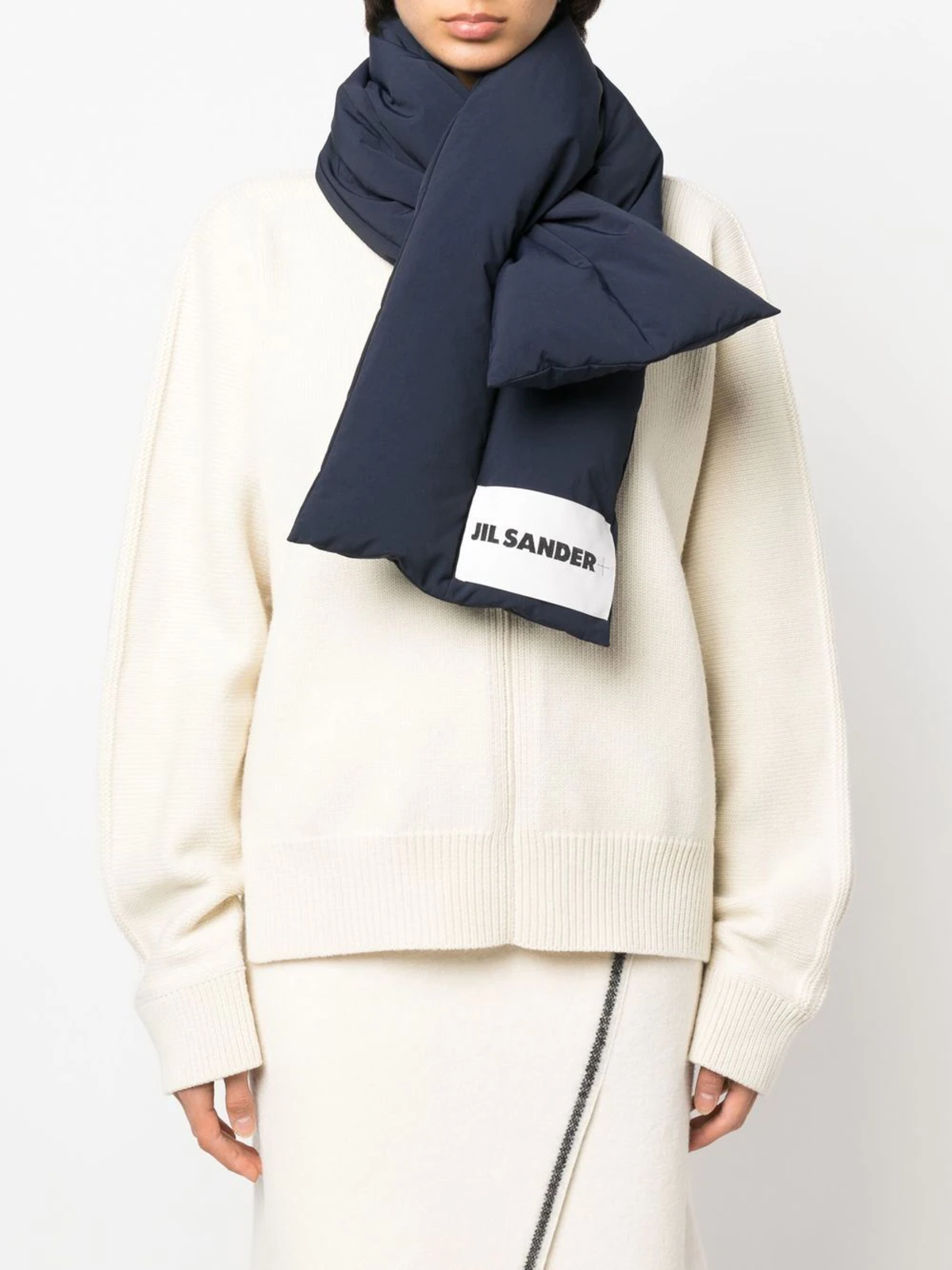 Jil Sander Down Scarf Midnight Garmentory