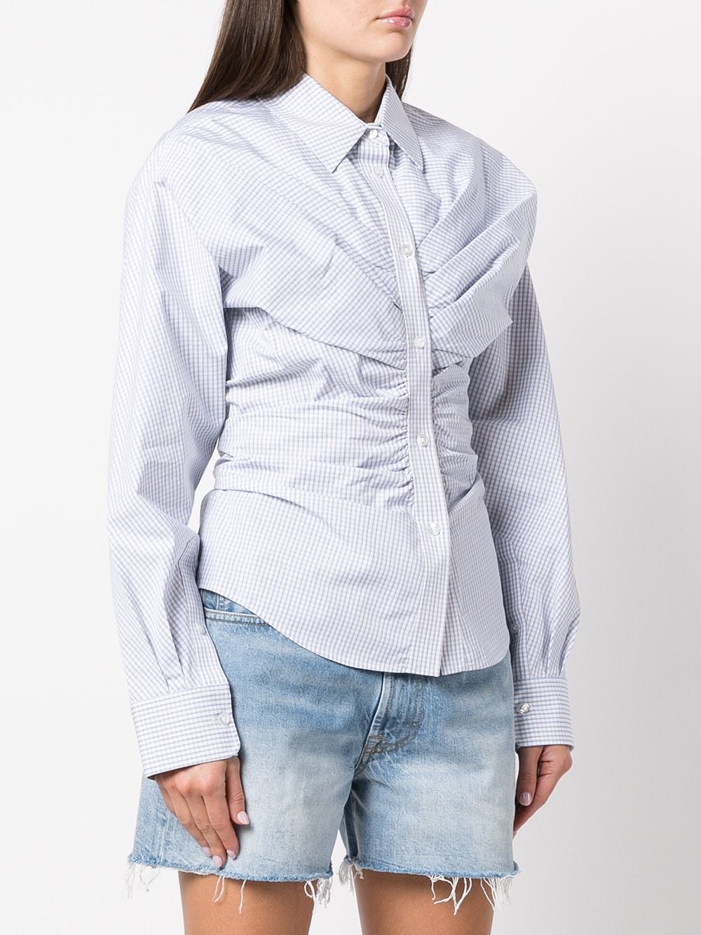 ワンピース Alexander Wang PULLED SHIRT DRESS WITH BACK CUMMERBUND ALEXANDER WANG Pulled Shirt With Back Cummerbund - Blue