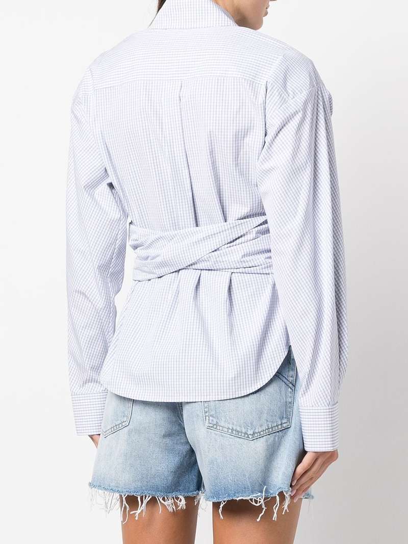 ワンピース Alexander Wang PULLED SHIRT DRESS WITH BACK CUMMERBUND Alexander Wang ALEXANDER WANG PULLED SHIRT DRESS WITH BACK