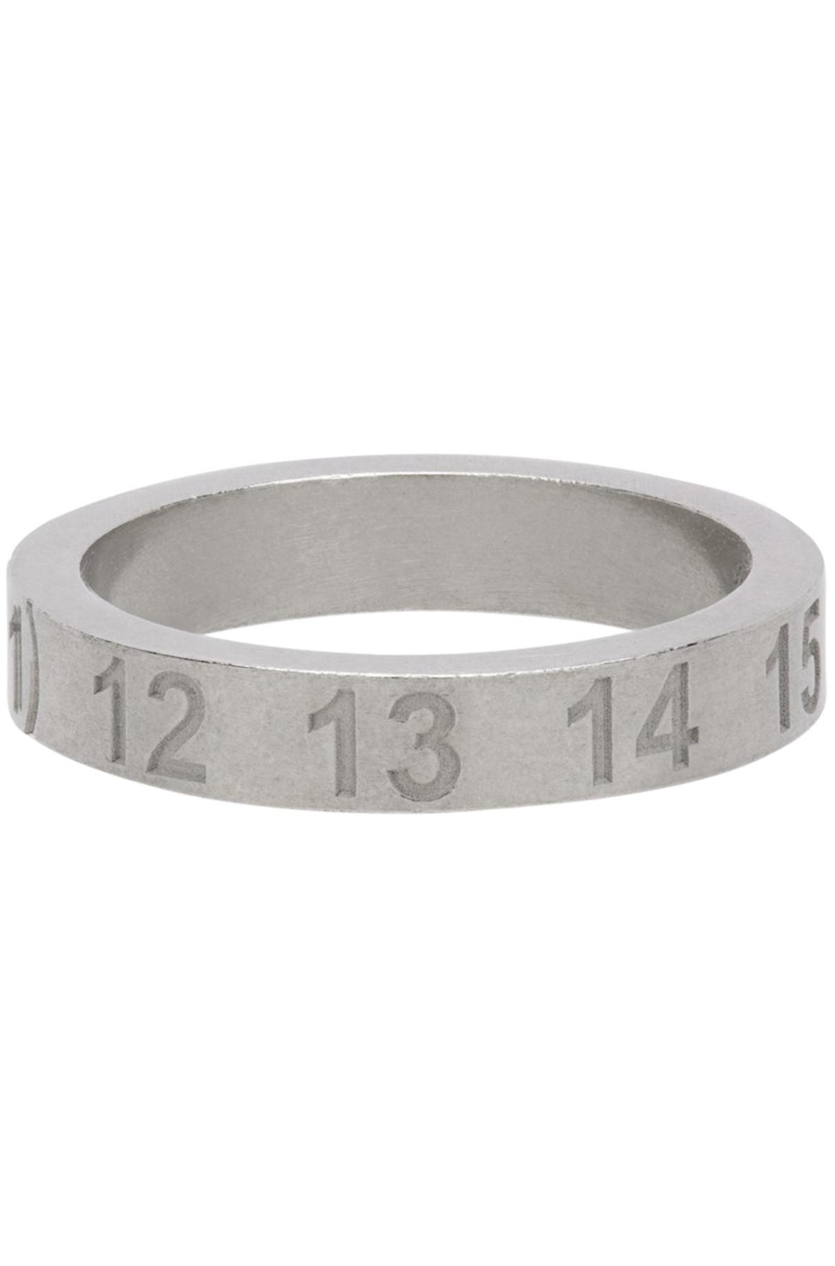 Maison Margiela Slim Numbers Ring - Silver | Garmentory