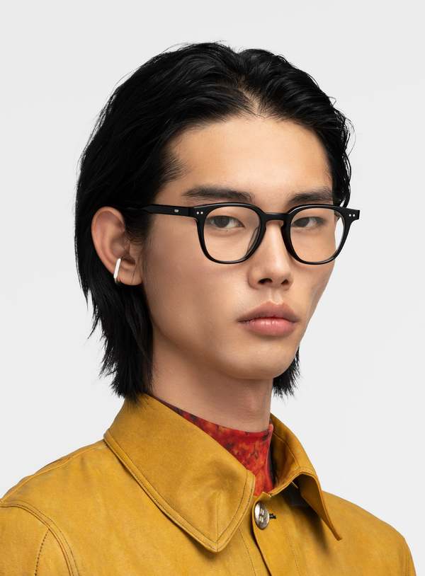 Gentle Monster Lutto 01 Glasses - Black/Clear | Garmentory