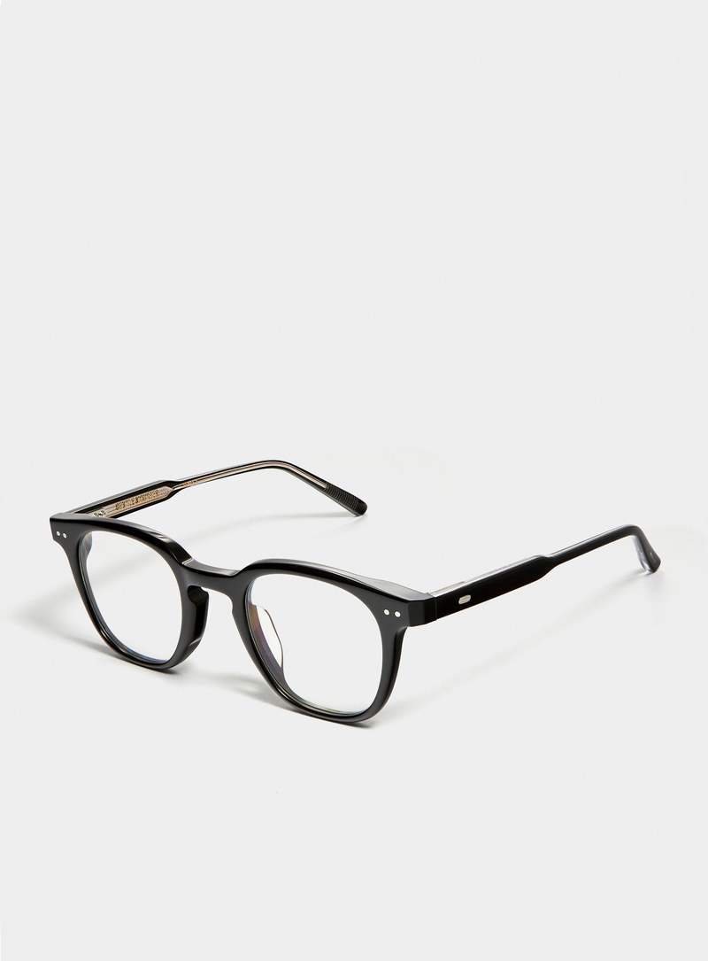 Gentle Monster Lutto 01 Glasses - Black/Clear | Garmentory