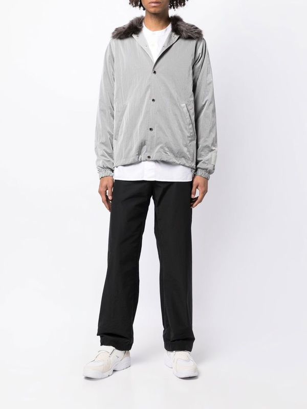 Fumito Ganryu Ventilation Coach Jacket - Silver | Garmentory