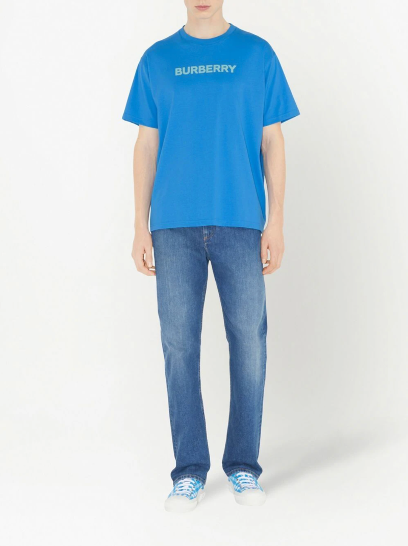 Burberry Jersey Logo T-shirt Vivid Blue Garmentory