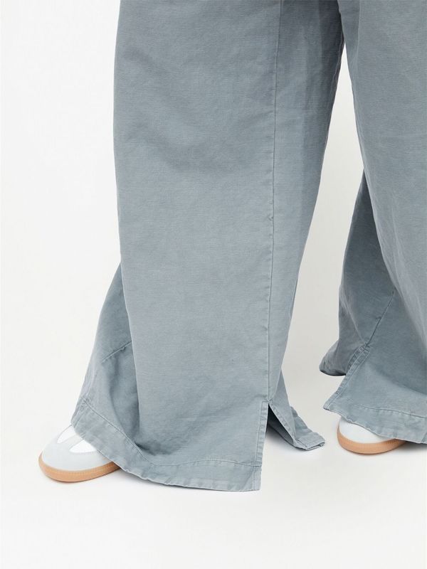 Maison Margiela コットンリネンパンツ 44 Maison Margiela Cotton Linen Wide Leg Pant - Dark Blue | Garmentory