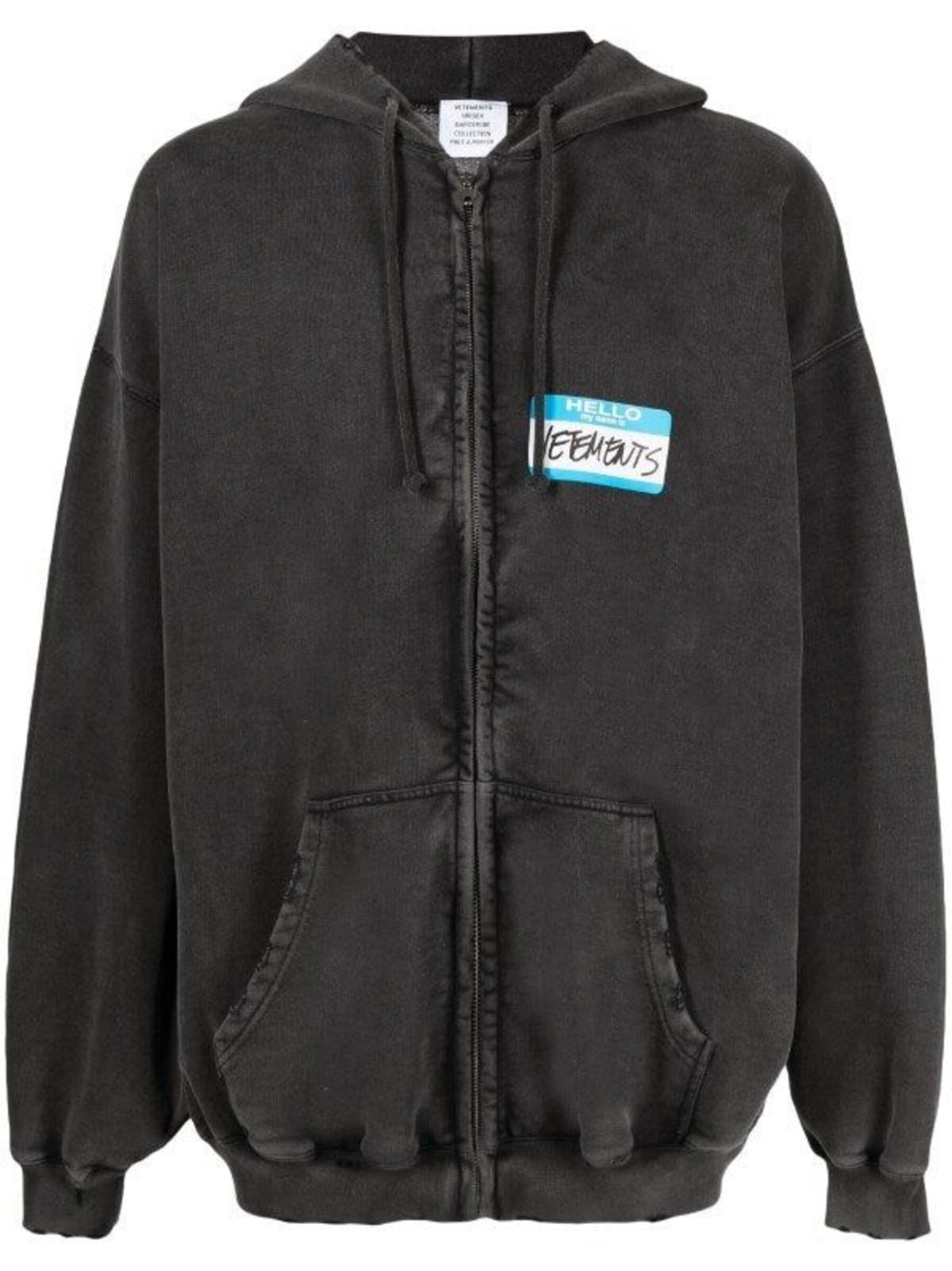 VETEMENTS｜HOODIES/SWEATS (UE63HD340B Black) VETEMENTS Hoodie S Cotton Black Plain UE63HD460B ALL INSIDE