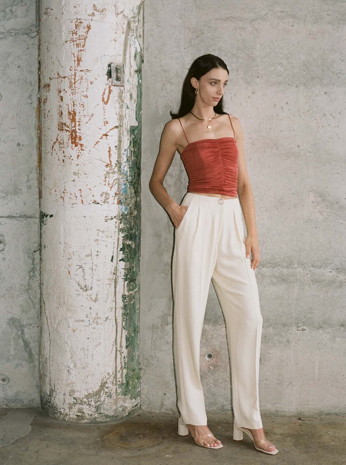 MAIDEN NAME SHELLEY TOP - PERSIMMON - Image 4 of 4