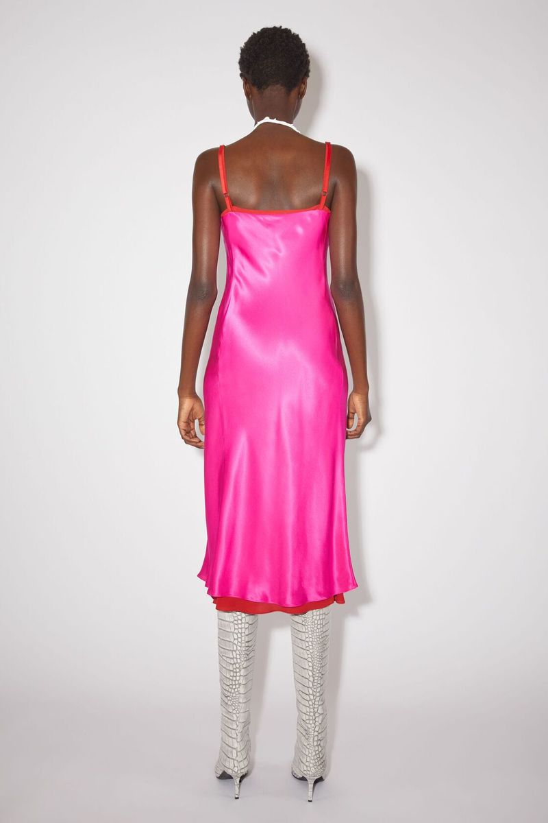 ACNE STUDIOS Women Satin Slip Dress - FUCHSIA PINK | Garmentory