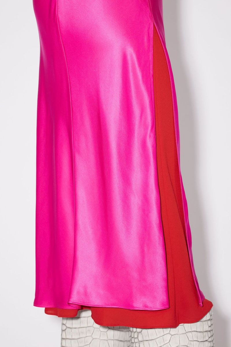 strapless open back dress Rent Acne Studios Lilac Satin Midi Dress