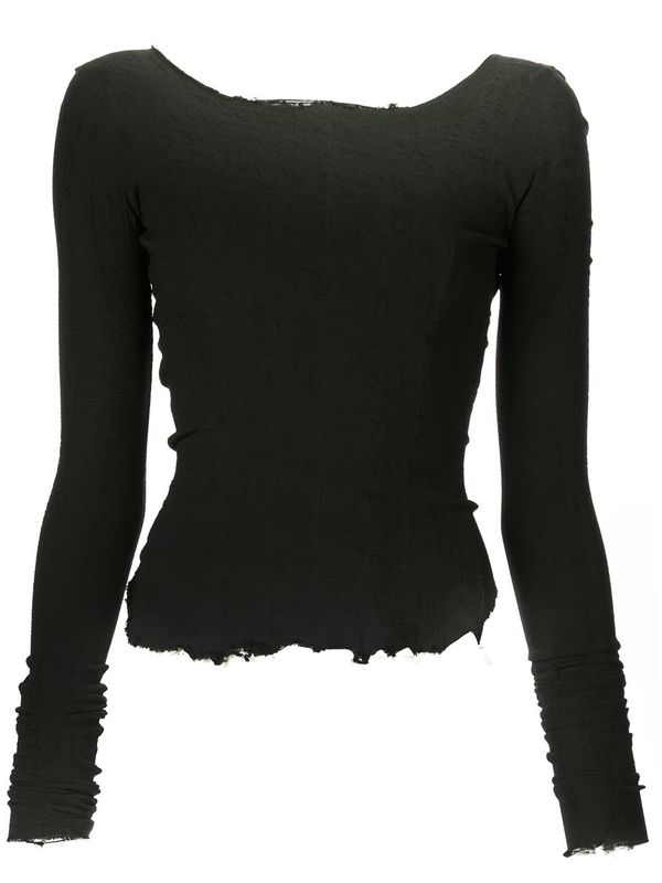 Marc le Bihan Open Back Stretchy Top - Noir | Garmentory