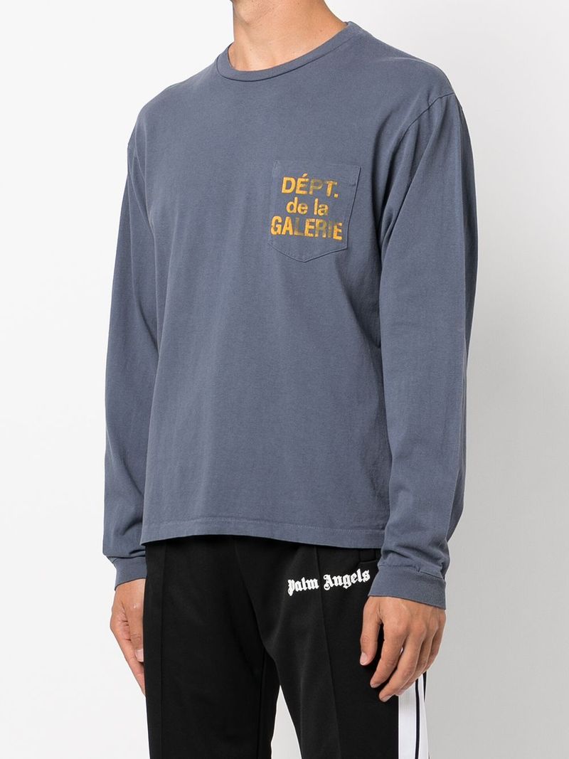 GALLERY DEPT. MEN DEPT DE LA GALERIE L/S POCKET TEE - NAVY