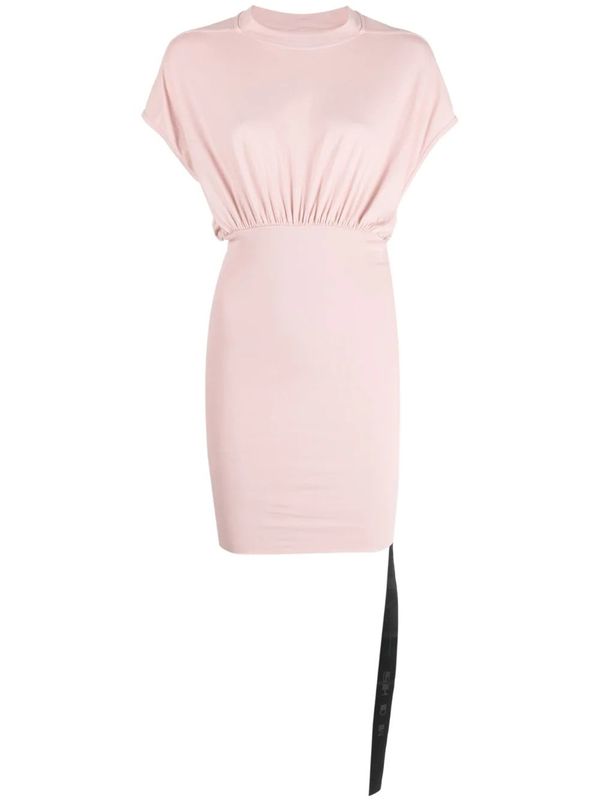 Rick Owens DRKSHDW Cinched SL Tommy Mini Dress - Faded Pink