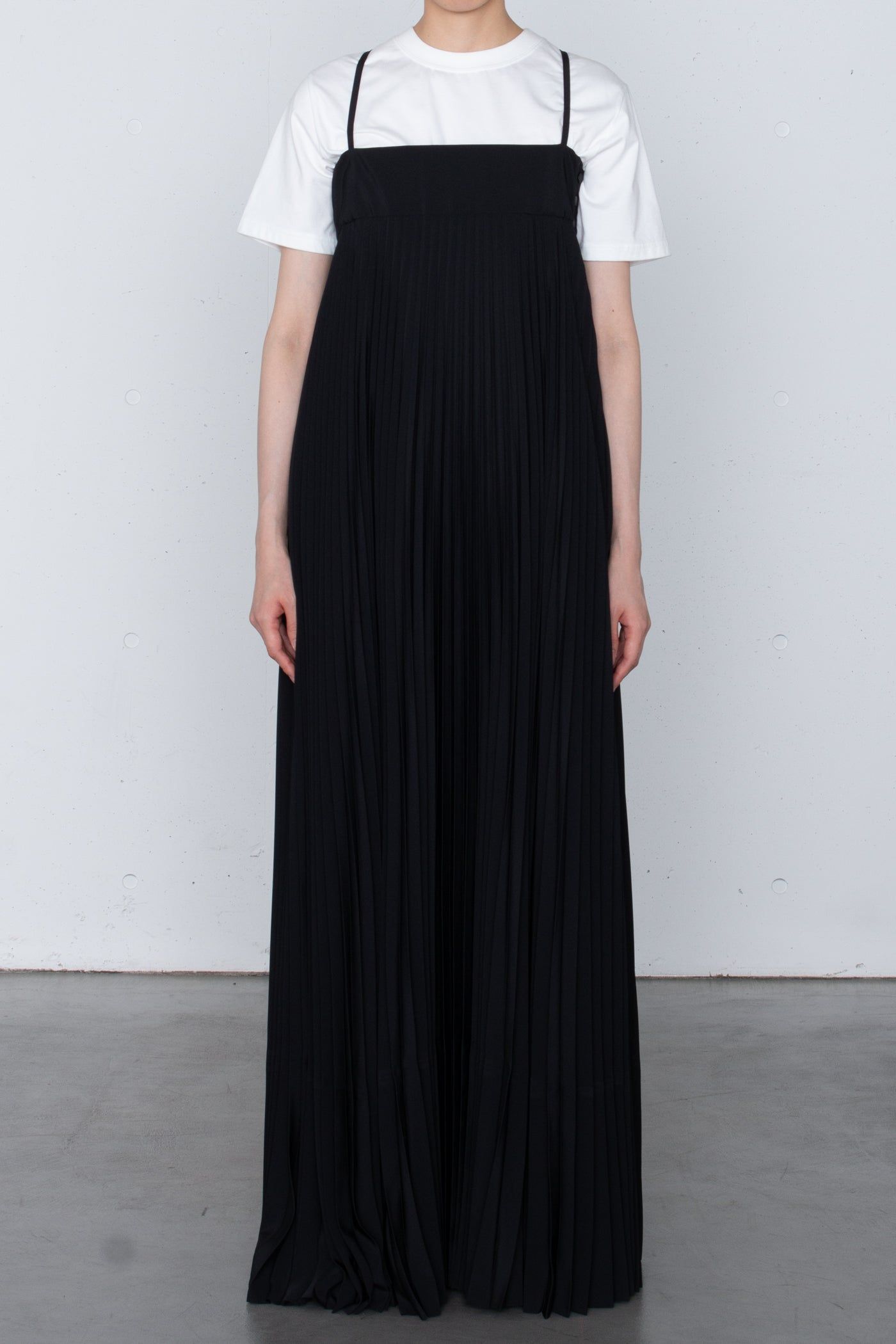 HYKE WOMEN Taffeta Pleated Maxi Dress | Garmentory