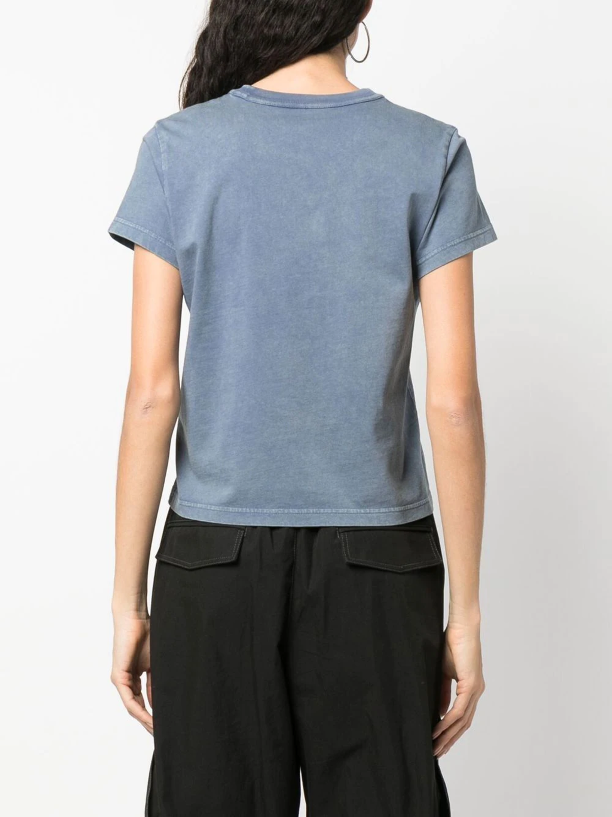 T By Alexander Wang Puff Logo Shrunken Tee In Cotton Jersey Tees 600022170wht main image 1