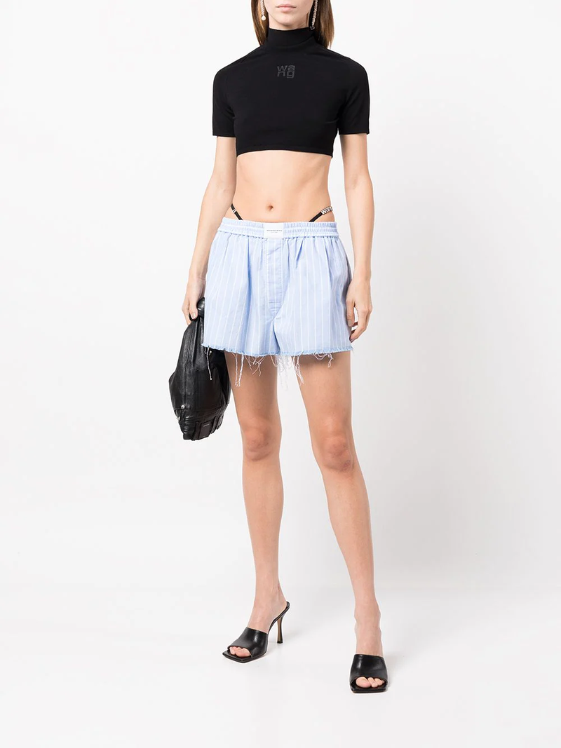 ショートパンツ T By Alexander Wang Layered Cotton Technical Fabric Boxer T By Alexander Wang Layered Cotton Technical Fabric Boxer