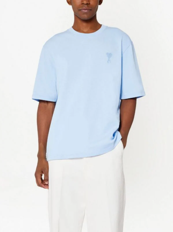 Ami Paris Unisex Tonal Ami De Coeur T-shirt - Sky Blue | Garmentory