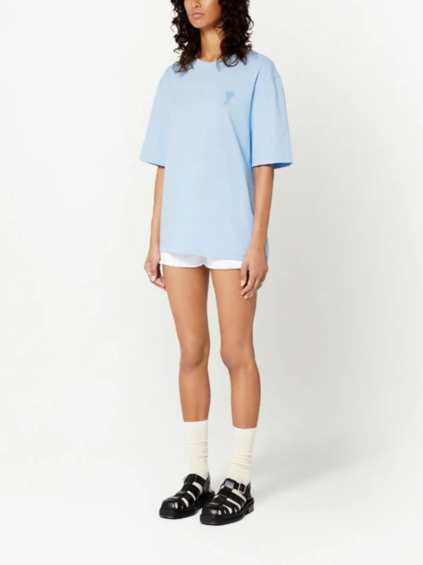 Ami Paris Unisex Tonal Ami De Coeur T-shirt - Sky Blue | Garmentory