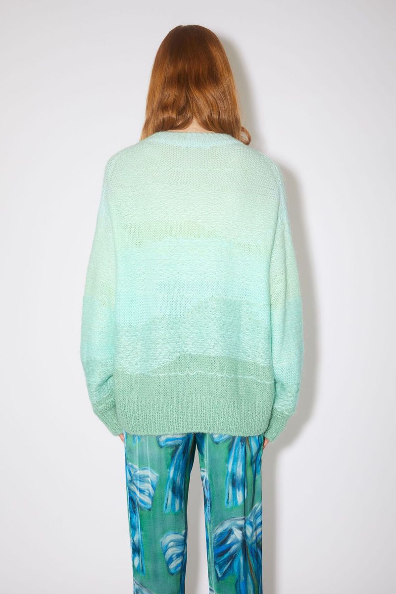 Acne Studios V-neck Knit Jumper - Mint/Multi | Garmentory