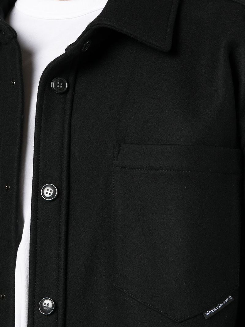 Alexander Wang Oversized Shirt Coat With Flag Tag | Garmentory