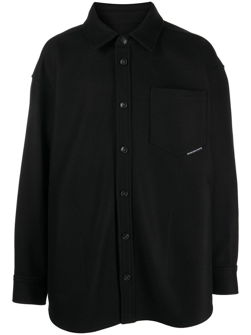 Alexander Wang Oversized Shirt Coat With Flag Tag | Garmentory