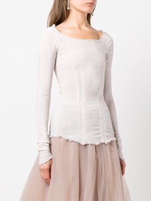 MARC LE BIHAN WOMEN STRETCHY LONG SLEEVE BASIC TOP | Garmentory