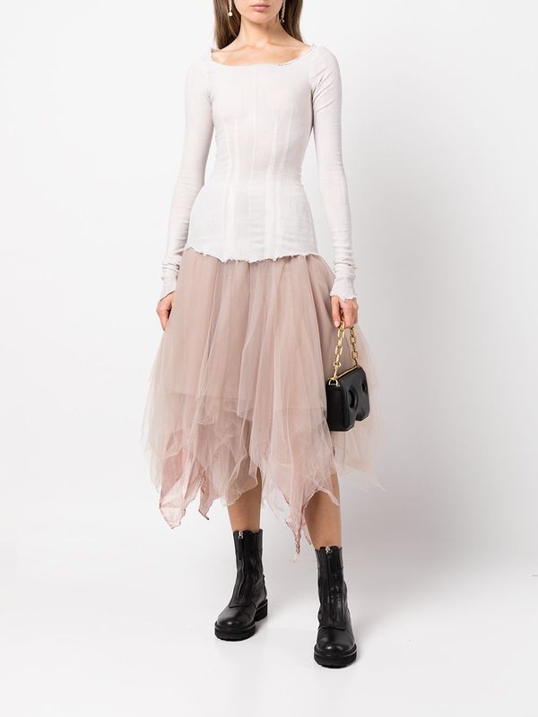 MARC LE BIHAN WOMEN STRETCHY LONG SLEEVE BASIC TOP | Garmentory