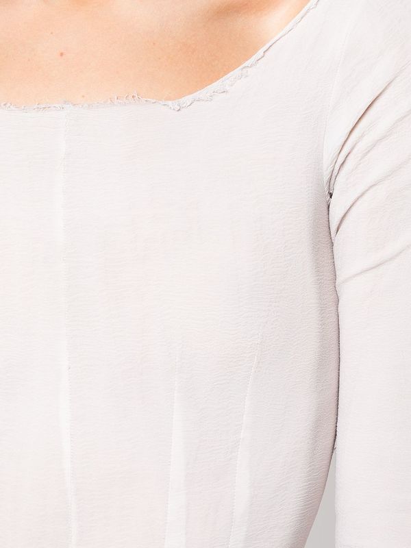 MARC LE BIHAN WOMEN STRETCHY LONG SLEEVE BASIC TOP | Garmentory