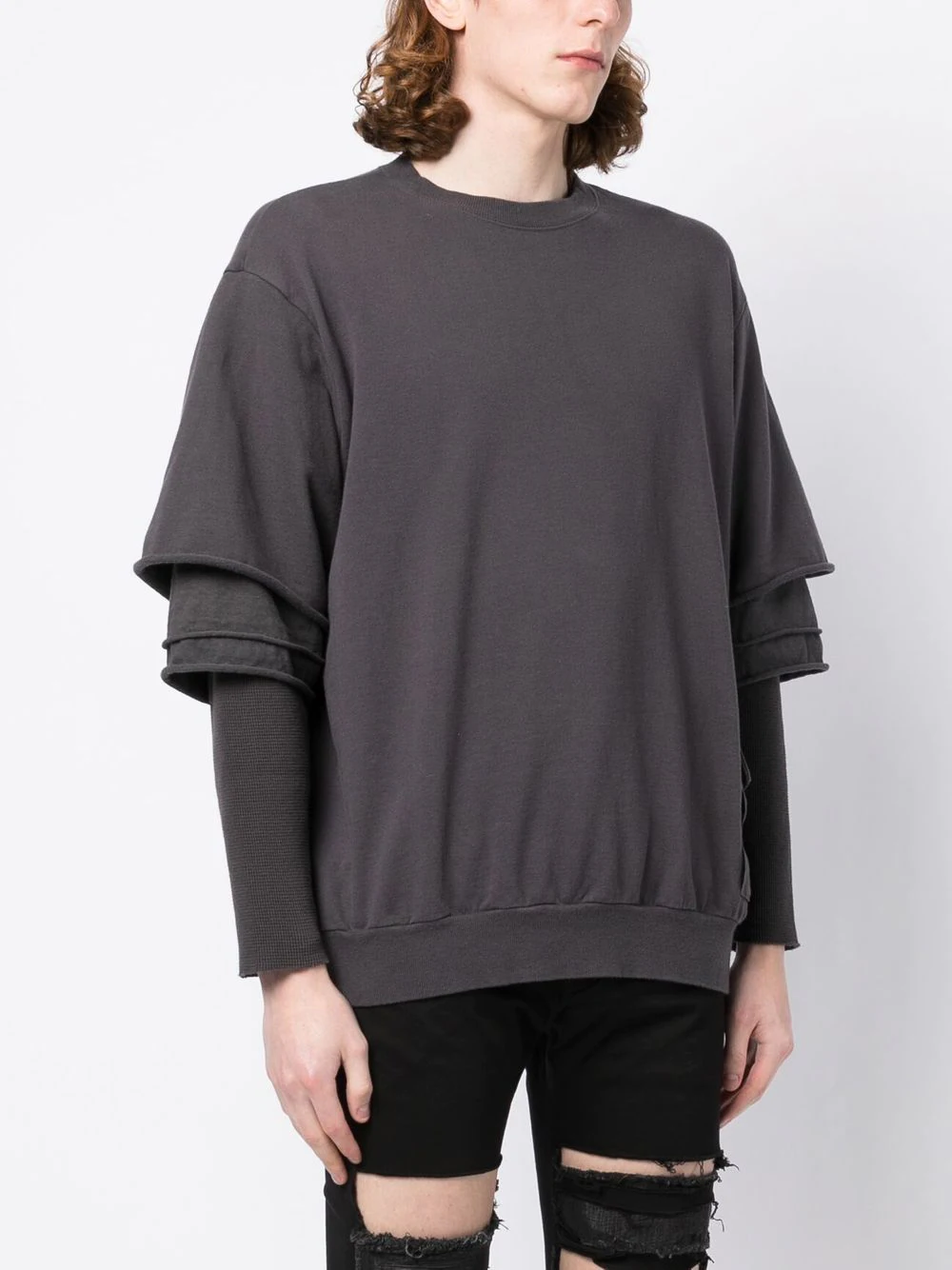 deres double layered shirt jacket ブラック Mariela/double layered shirt jacket Black – deres.online