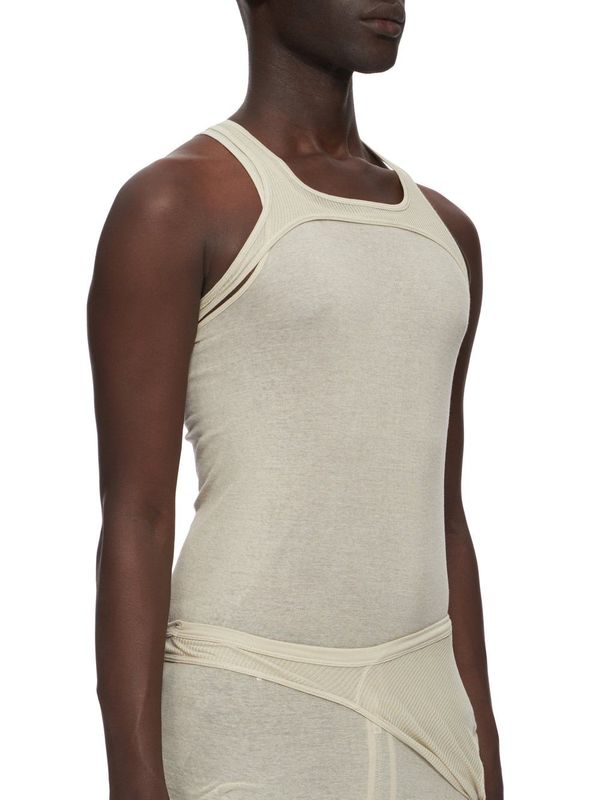 Rick Owens Banana Skeletank T-Shirt - Pearl | Garmentory