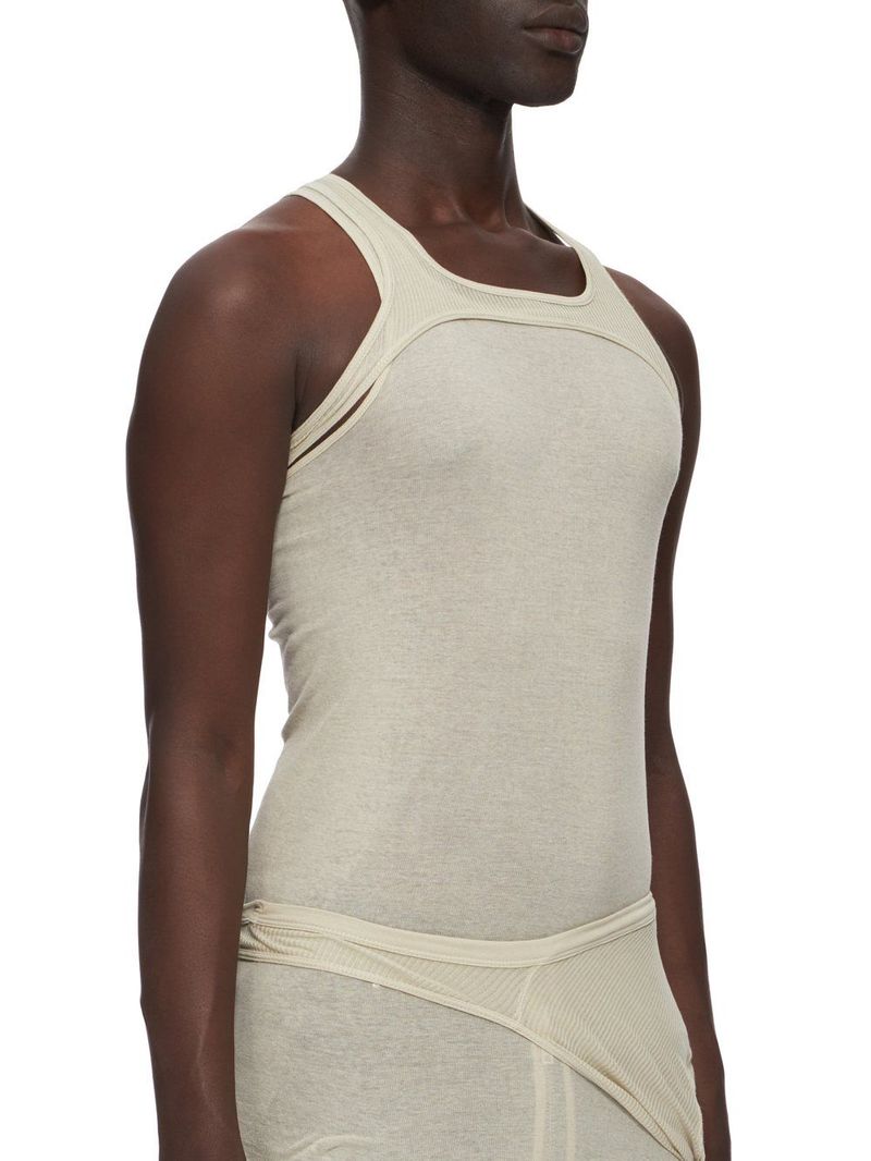 Rick Owens Banana Skeletank T-Shirt - Pearl | Garmentory