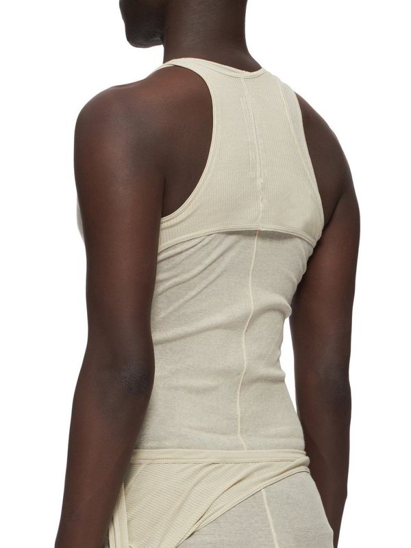 Rick Owens Banana Skeletank T-Shirt - Pearl | Garmentory