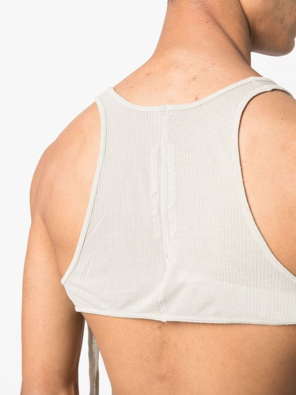 Rick Owens Banana Skeletank T-Shirt - Pearl | Garmentory