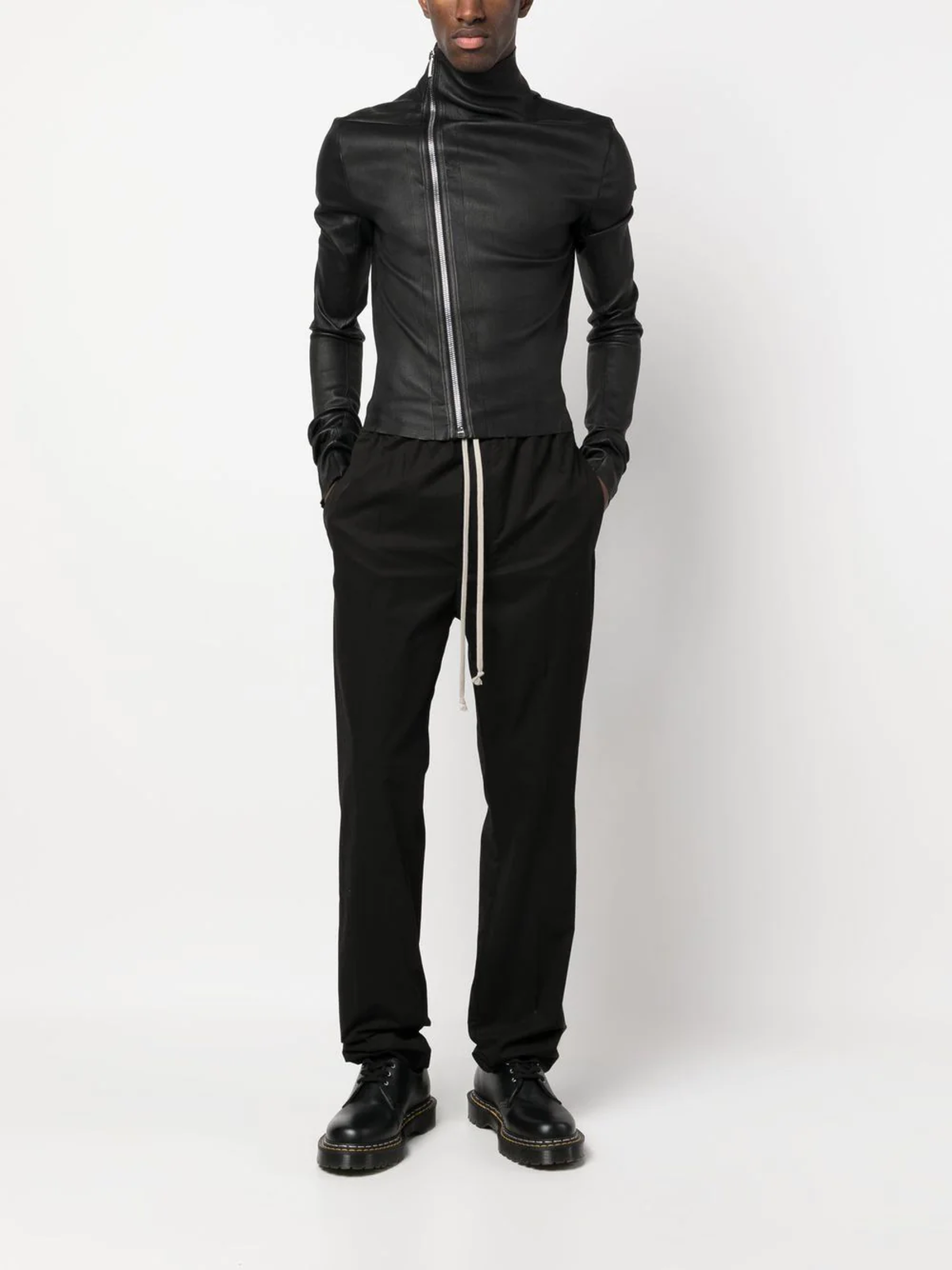 Rick Owens Drawstring Slim Long Pants | Garmentory
