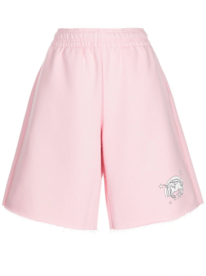 Vetements Unisex Magic Unicorn Shorts - Baby Pink | Garmentory