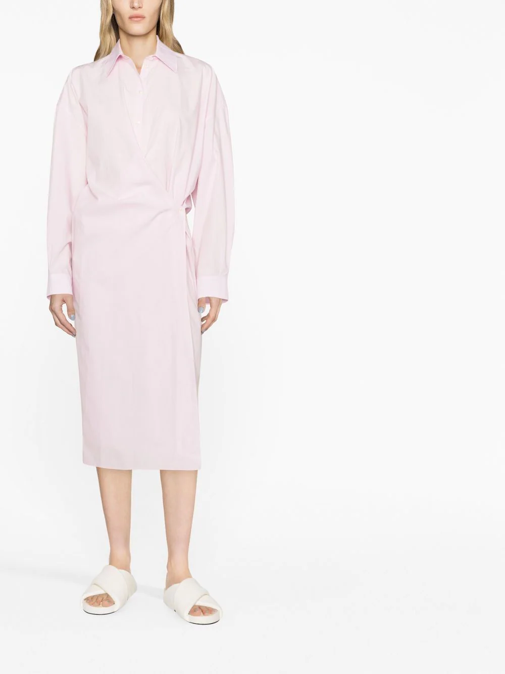 Lemaire Straight Collar Twisted Dress - Ballerina | Garmentory