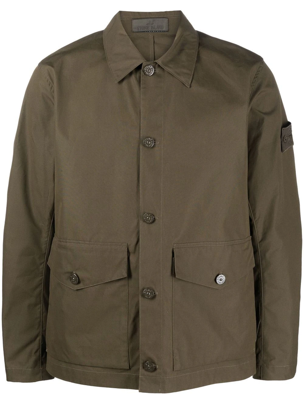 Stone Island Giubbotto Ghost Work Shirt Jacket - Military Green