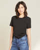 Veronica Beard Tazi Tee - Black - Thumbnail 1