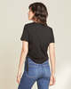 Veronica Beard Tazi Tee - Black - Thumbnail 2