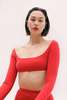 Gil Rodriguez El Tigre Chiquito Long Sleeve Crop Top - Tomate - Thumbnail 1